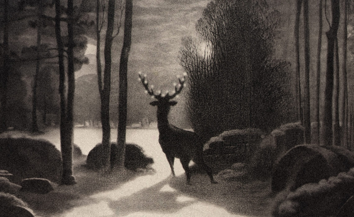 William Morris Hunt, “Stag in the Moonlight” (Altered), ca. 1857