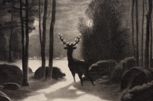 William Morris Hunt, “Stag in the Moonlight” (Altered), ca. 1857